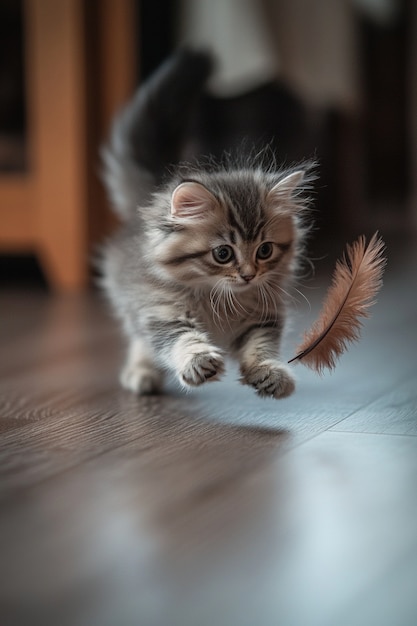 Free photo view of adorable persian domestic cat