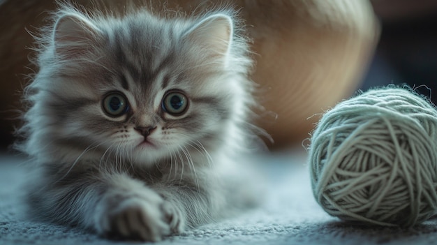 Free Photo view of adorable persian domestic cat