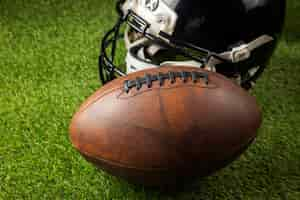 Free photo view of american football ball