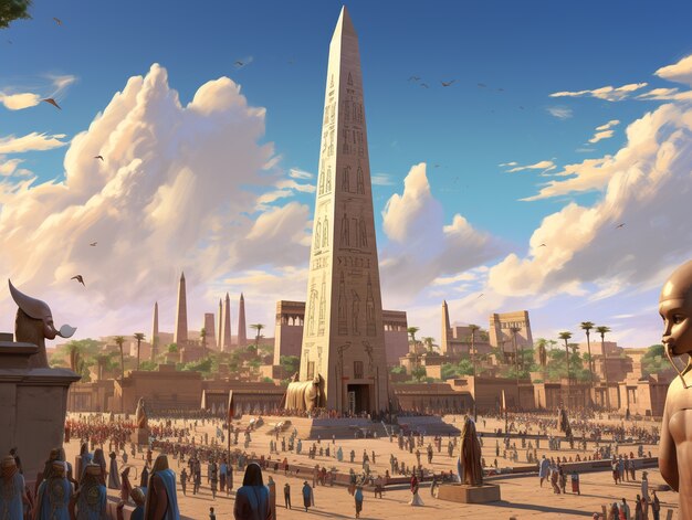 View of ancient egyptian civilization and culture