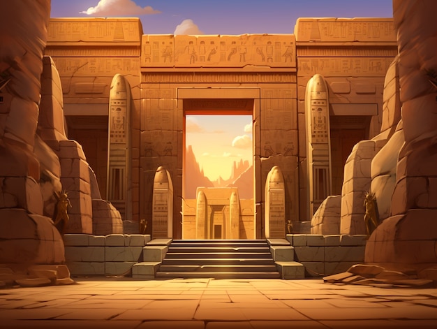 View of ancient egyptian civilization and culture