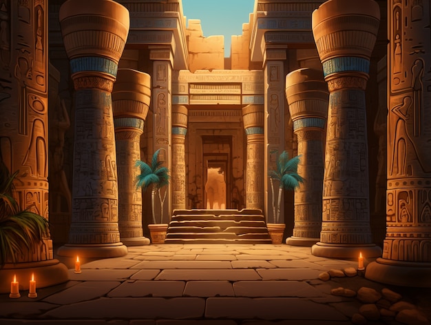 View of ancient egyptian civilization and culture