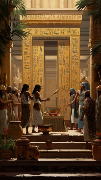 View of ancient egyptian civilization and culture