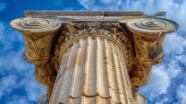 Free Photo view of ancient greek architecture with temple structure