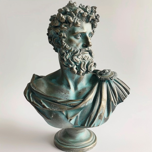 Free photo view of ancient greek bust figure