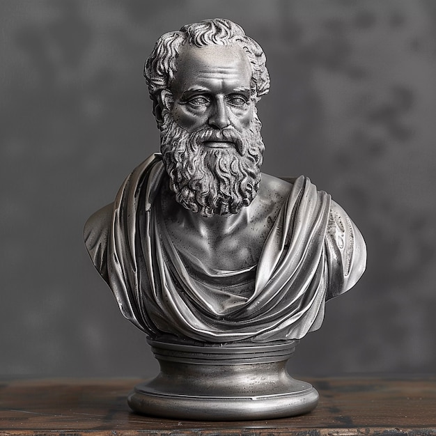 Free photo view of ancient greek bust figure