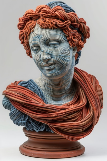 Free Photo view of ancient greek goddess bust