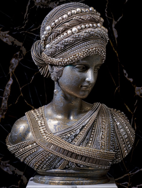 Free Photo view of ancient greek goddess bust