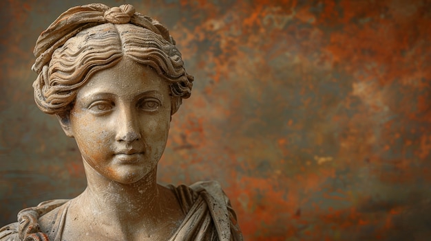 Free Photo view of ancient greek goddess bust