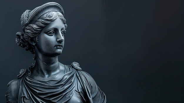 Free photo view of ancient greek goddess bust