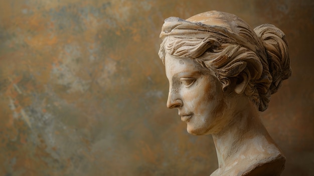 Free Photo view of ancient greek goddess bust