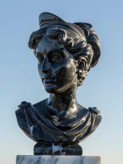 Free Photo view of ancient greek goddess bust