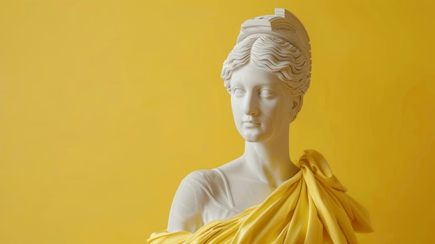 Free Photo view of ancient greek goddess bust