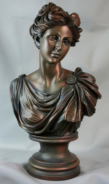 Free Photo view of ancient greek goddess bust