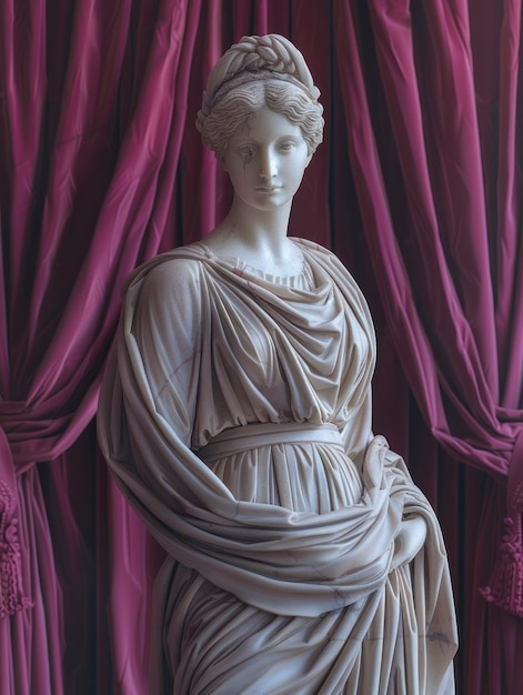 Free Photo view of ancient greek goddess bust