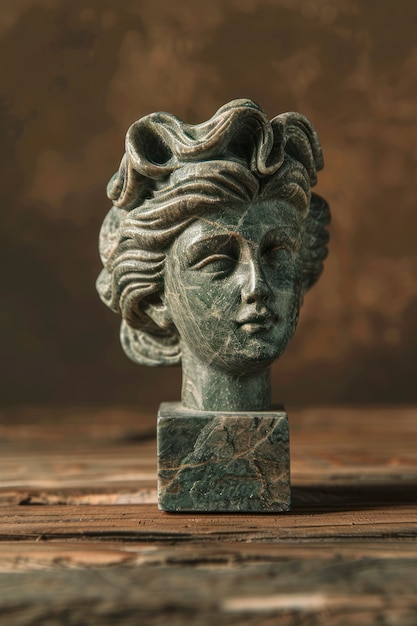 Free Photo view of ancient greek goddess bust