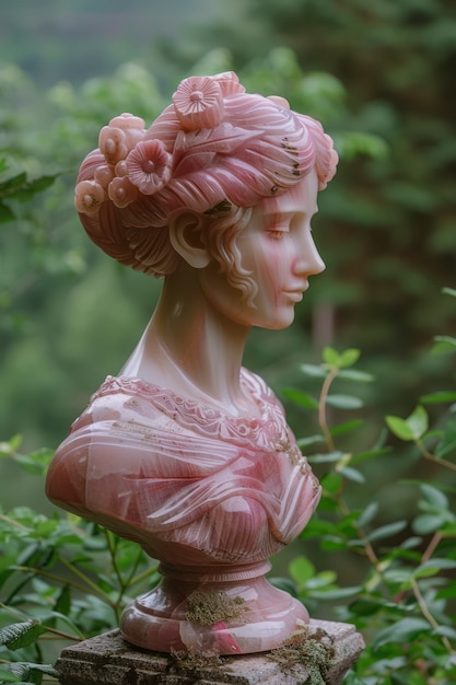 Free Photo view of ancient greek goddess bust