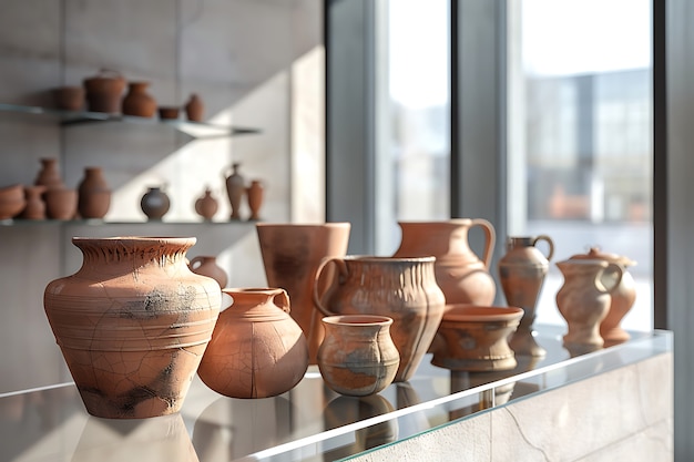 Free Photo view of ancient pottery vessels and earthenware