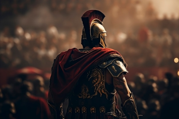 Free photo view of ancient roman empire male warrior