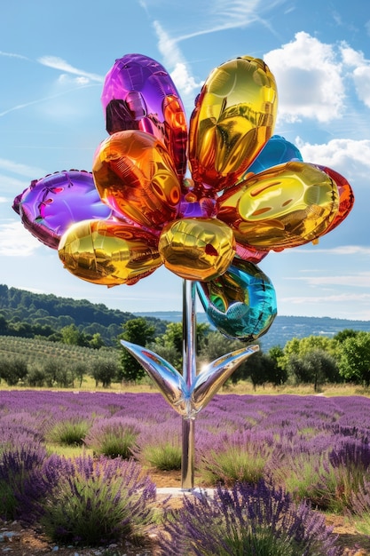 Free Photo view of balloon twist sculpture