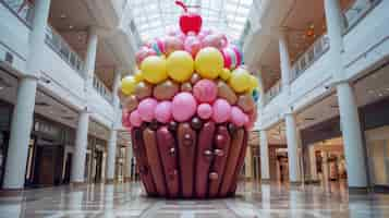 Free photo view of balloon twist sculpture