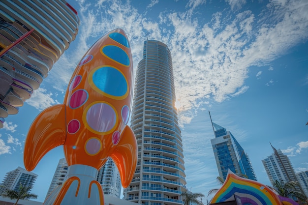 Free photo view of balloon twist sculpture