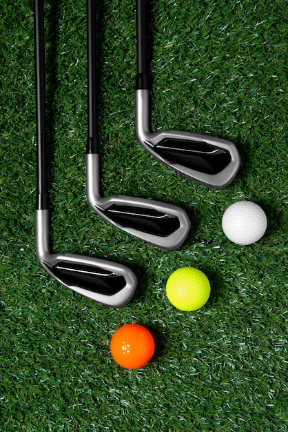 Free photo view of balls for golf sport