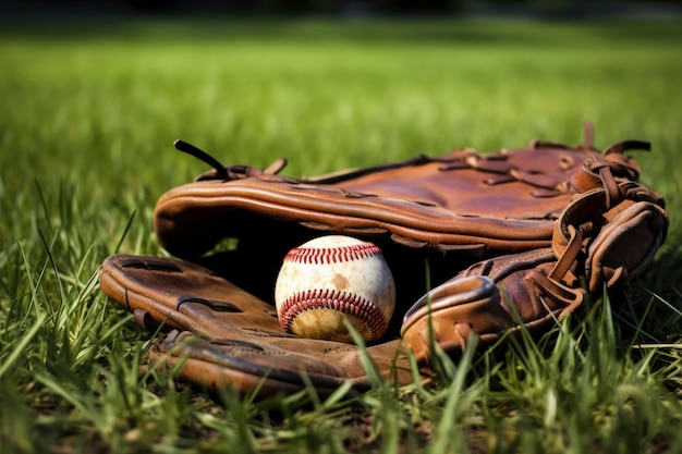 View of baseball ball