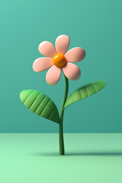 View of beautiful 3d flower