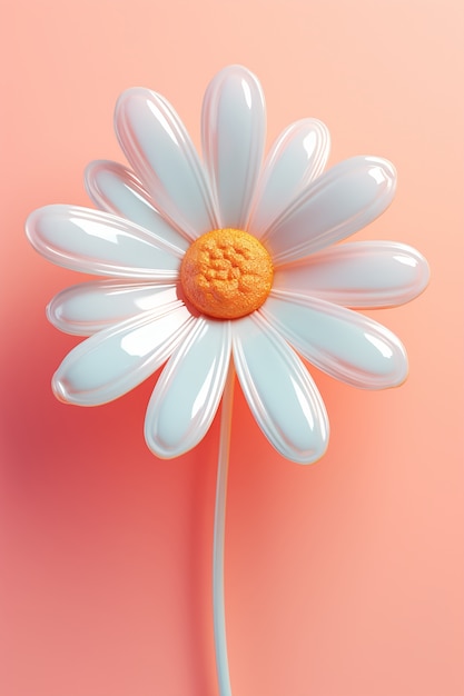 Free photo view of beautiful 3d flower