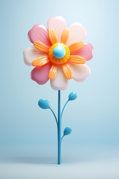 View of beautiful 3d flower