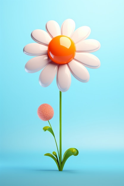 Free Photo view of beautiful 3d flower