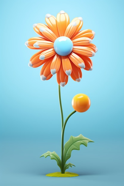 Free Photo view of beautiful 3d flower