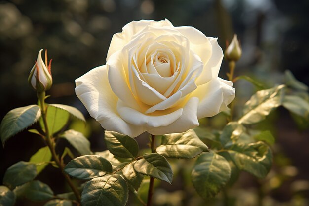 View of beautiful blooming rose flower