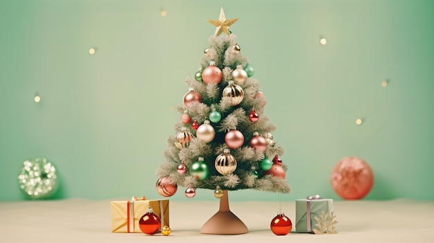 View of beautifully decorated christmas tree