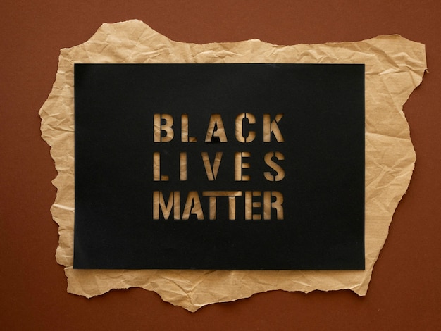 Free photo above view black lives matter awareness