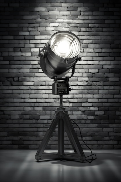 View of black and white light projector for theatre