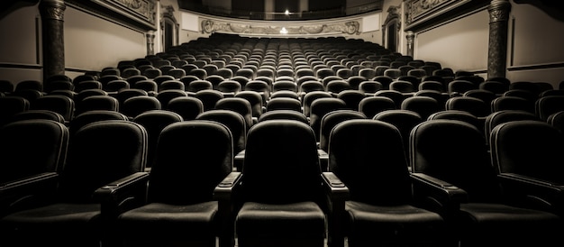 Free Photo view of black and white theatre seating