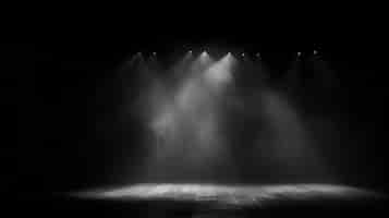 Free photo view of black and white theatre stage