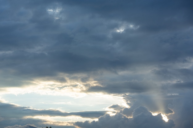 View of blue sky and cloud. nature background