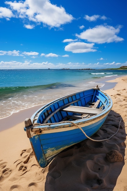 Free photo view of boat on water