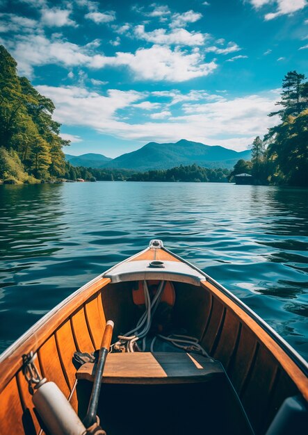 View of boat on water