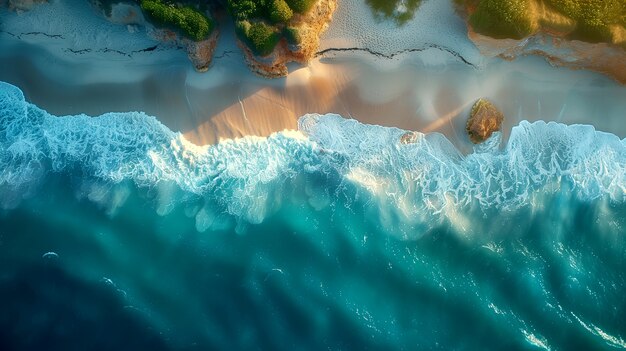 View of breathtaking beach and nature landscape