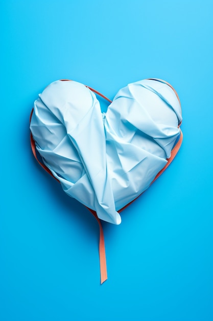 Free photo view of broken heart made from paper