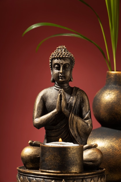 Free Photo view of buddha statuette for peace and relaxation