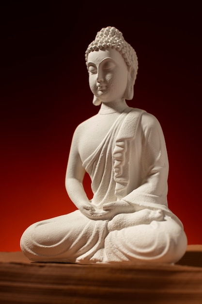 Free photo view of buddha statuette