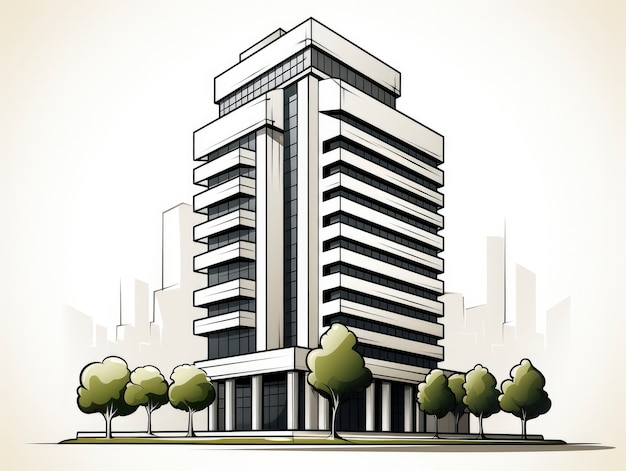 Free Photo view of building with cartoon style architecture