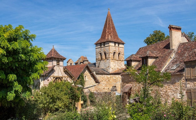 Free photo view of carennac one of the most beautiful villages of france