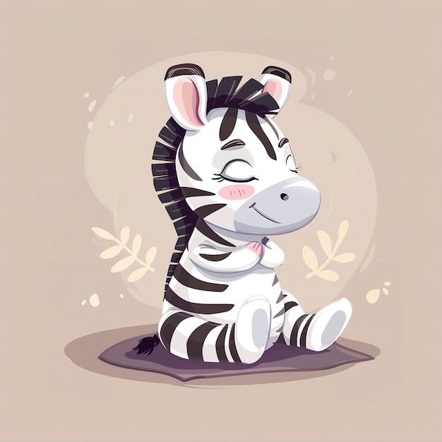 Free Photo view of cartoon animal practicing yoga