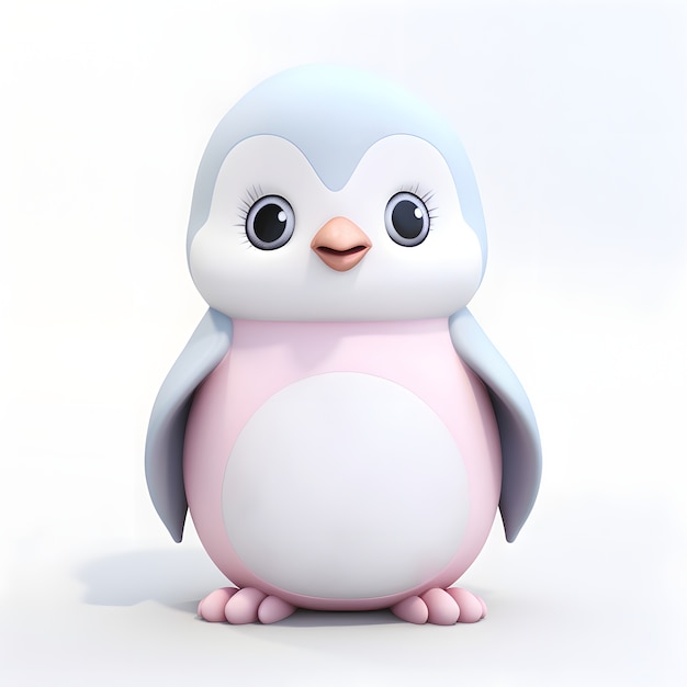 Free photo view of cartoon animated 3d penguin